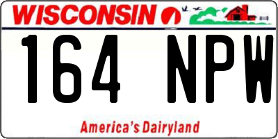 WI license plate 164NPW