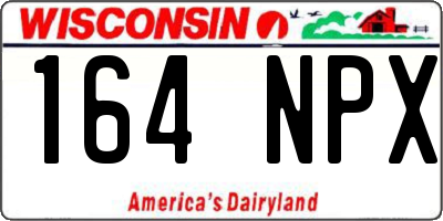 WI license plate 164NPX