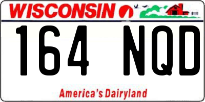 WI license plate 164NQD