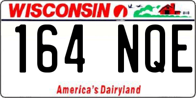 WI license plate 164NQE