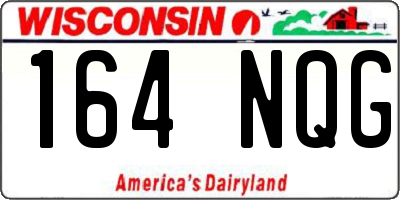 WI license plate 164NQG