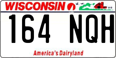 WI license plate 164NQH