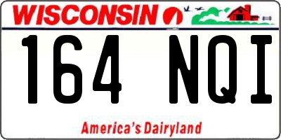 WI license plate 164NQI