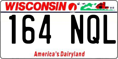 WI license plate 164NQL