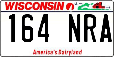 WI license plate 164NRA