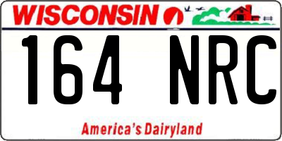 WI license plate 164NRC
