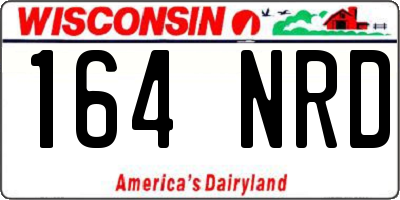 WI license plate 164NRD