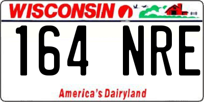 WI license plate 164NRE