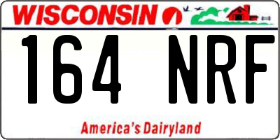 WI license plate 164NRF