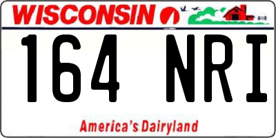 WI license plate 164NRI
