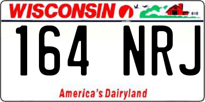 WI license plate 164NRJ