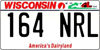 WI license plate 164NRL