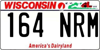WI license plate 164NRM