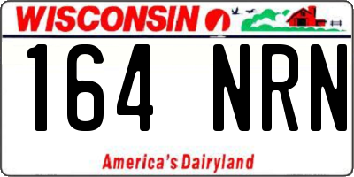 WI license plate 164NRN