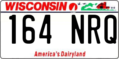 WI license plate 164NRQ