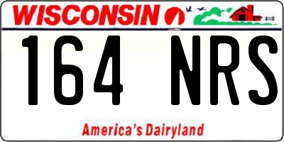 WI license plate 164NRS