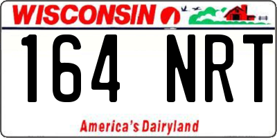 WI license plate 164NRT