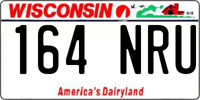WI license plate 164NRU