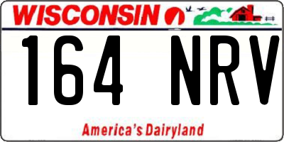 WI license plate 164NRV