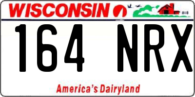 WI license plate 164NRX