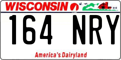 WI license plate 164NRY