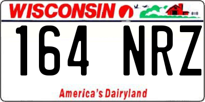 WI license plate 164NRZ