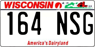 WI license plate 164NSG