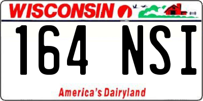 WI license plate 164NSI