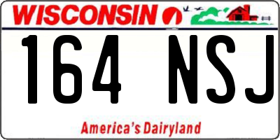 WI license plate 164NSJ