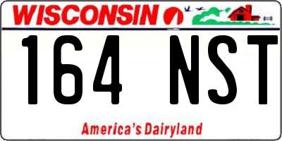 WI license plate 164NST