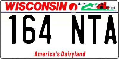WI license plate 164NTA