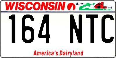 WI license plate 164NTC