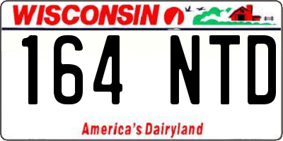WI license plate 164NTD