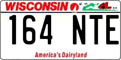 WI license plate 164NTE