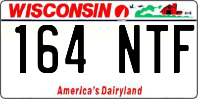 WI license plate 164NTF