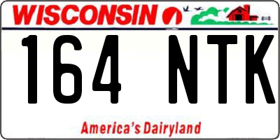 WI license plate 164NTK