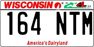 WI license plate 164NTM