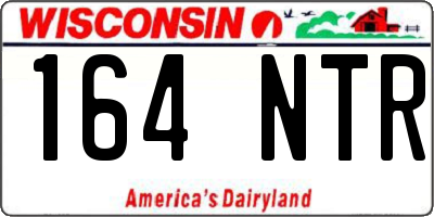 WI license plate 164NTR