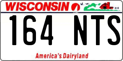 WI license plate 164NTS