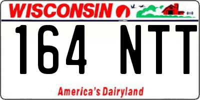 WI license plate 164NTT