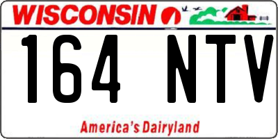 WI license plate 164NTV