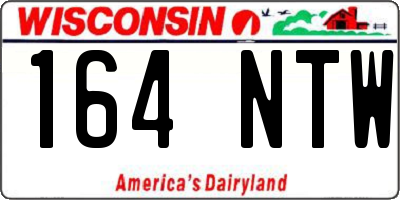 WI license plate 164NTW