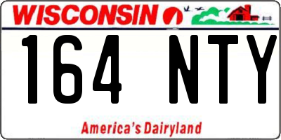 WI license plate 164NTY