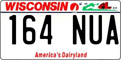 WI license plate 164NUA