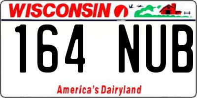 WI license plate 164NUB