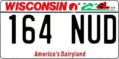 WI license plate 164NUD