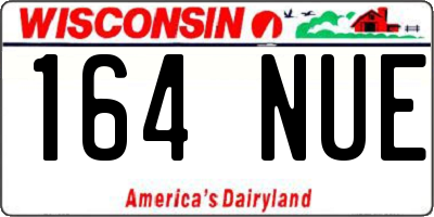 WI license plate 164NUE