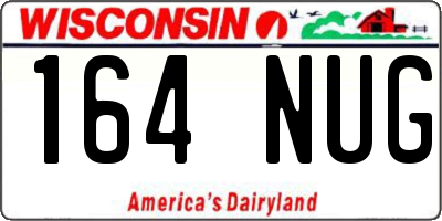 WI license plate 164NUG