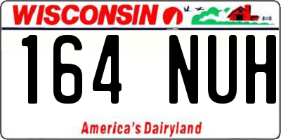 WI license plate 164NUH