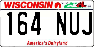 WI license plate 164NUJ